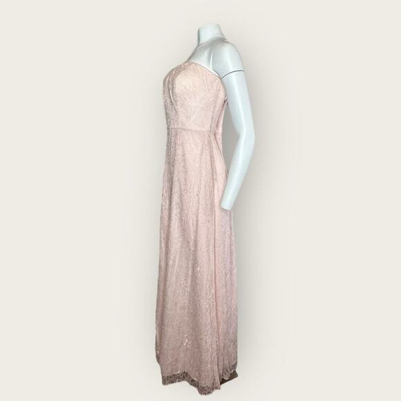 NWT | Dessy Collection | Florentine Lace Strapless Maxi | Blush | Size 12 - Picture 5 of 15